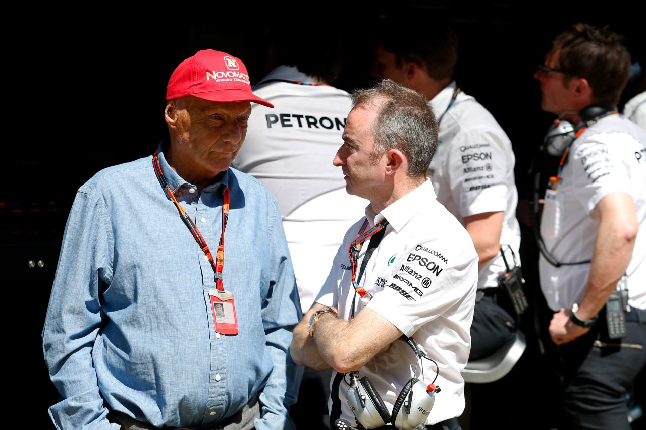 Former world champion Niki Lauda (left) is Mercedes' non executive chairman. Speaking to German newspaper Bild in June, Lauda wants drivers to be given greater challenges when racing. "One cannot turn back time, but the driver must again have the clutch in hand, rather than just pressing a button," said Lauda. "The highest limit and the risk factor have been lost."