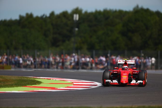 Ferrari's Kimi Raikkonen pipped team-mate Sebastian Vettel by 0.02secs to go second on an encouraging day for the Italian team.