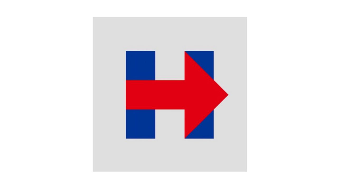 <strong><em>Hartman</em></strong>: This logo has been the subject of much debate since first debuting. Although I respect and admire the agency that created it, I'm not so certain this conveys the right message. The use of red as the hero color seems odd for the campaign. Another odd choice is that the arrow points right and is over top of the blue. However, what is smart is the campaign walked away from her name as the focus and moved to a symbol. The brand then becomes more versatile and easier to recognize. People will walk away and remember the "H". Whether you like it or not, it's smart. Overall I'd give this a 7/10.<br /><strong><em>Ostrower</em></strong>: I've loved this from the start even when everyone was making fun of it. Hillary has nearly 100% name recognition nationally, so the designers had both the luxury and the obligation to take a bold risk. The result is not only iconic but highly modular: its square orientation makes it optimal for the multitude of social media uses. My favorite use of it is as a window (transparent over an image)<br />