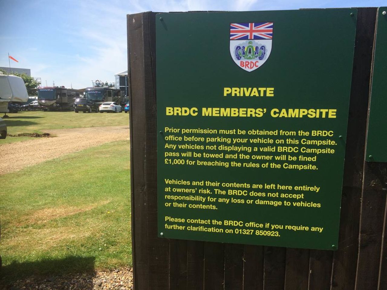 F1 drivers past and present mix in the private campsite at Silverstone.