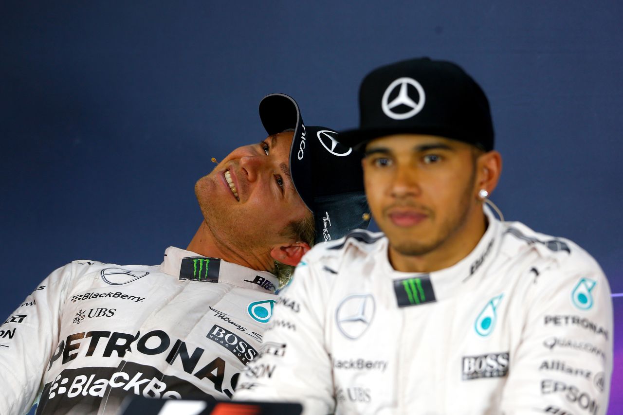 There's not a lot that separates Lewis Hamilton and Nico Rosberg on the track, but off it the pair aren't exactly close. But this hasn't stopped them parking up their motor homes next to each other at the Silverstone circuit this weekend. When Rosberg was told how he'd accidentally pitched up next to Hamilton, he joked: "I've organized to put up a big fence in between."  
