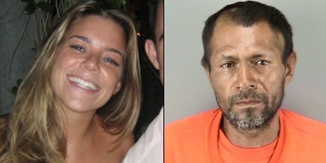 Kate Steinle and the man suspected in her death, Juan Francisco Lopez-Sanchez