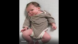 Police share photo of baby found on roadway.