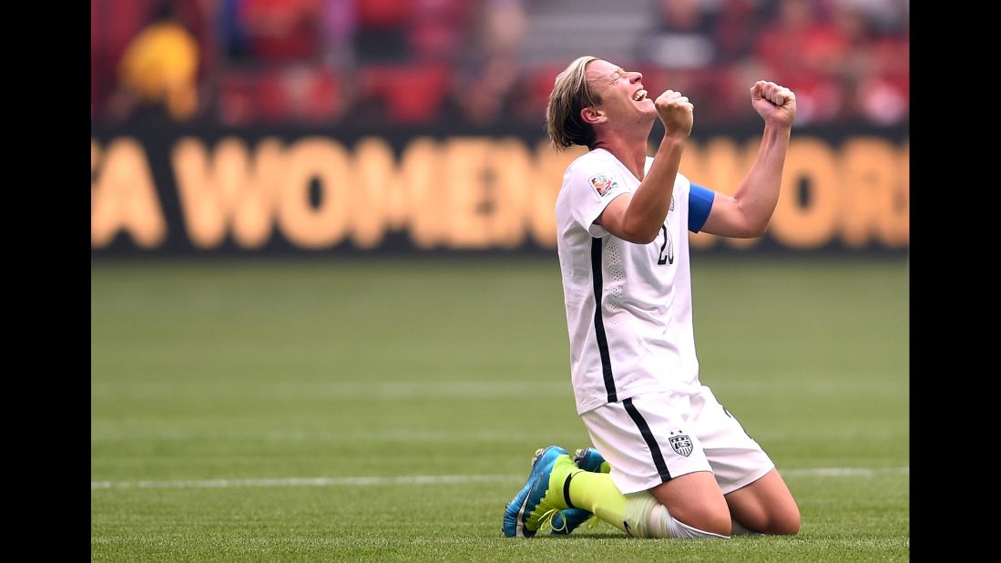 Abby Wambach celebrates after the U.S. victory.