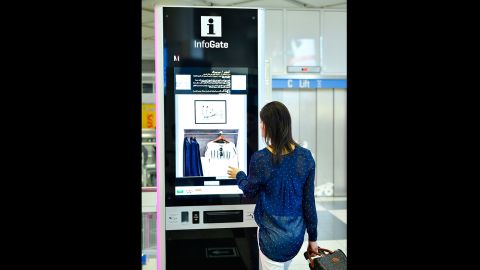 With the touch of a finger, passengers can tap a "you are here" display, and InfoGate's interactive signs give directions. 