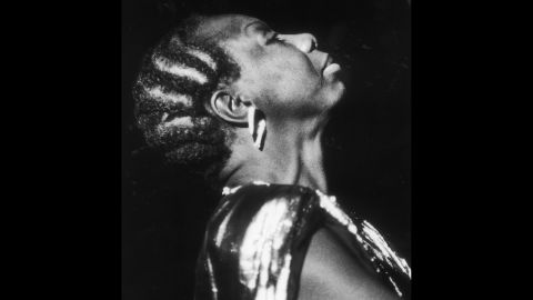 Simone performs at the Globe Jazz festival at Symphony Hall in Boston on March 20, 1986.