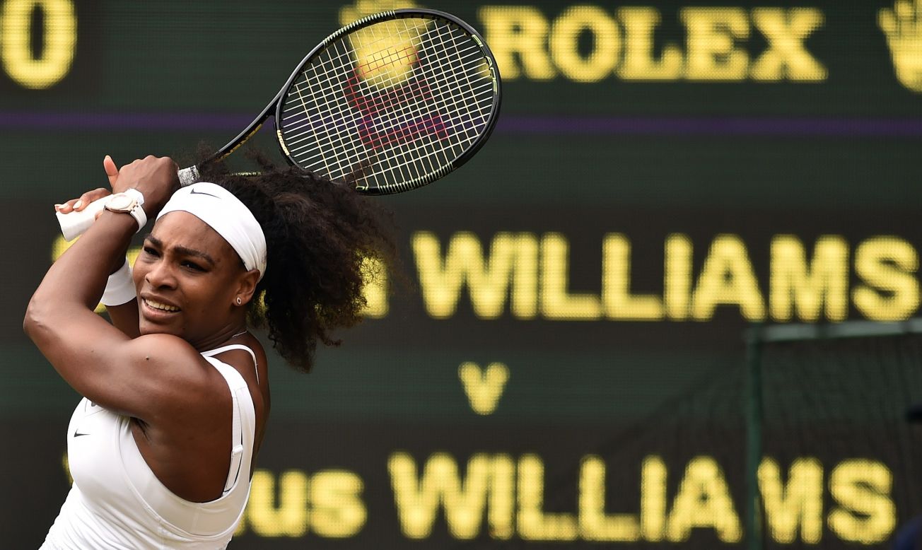 Serena Williams' clash with sister Venus highlighted fourth round play at Wimbledon on Monday. 