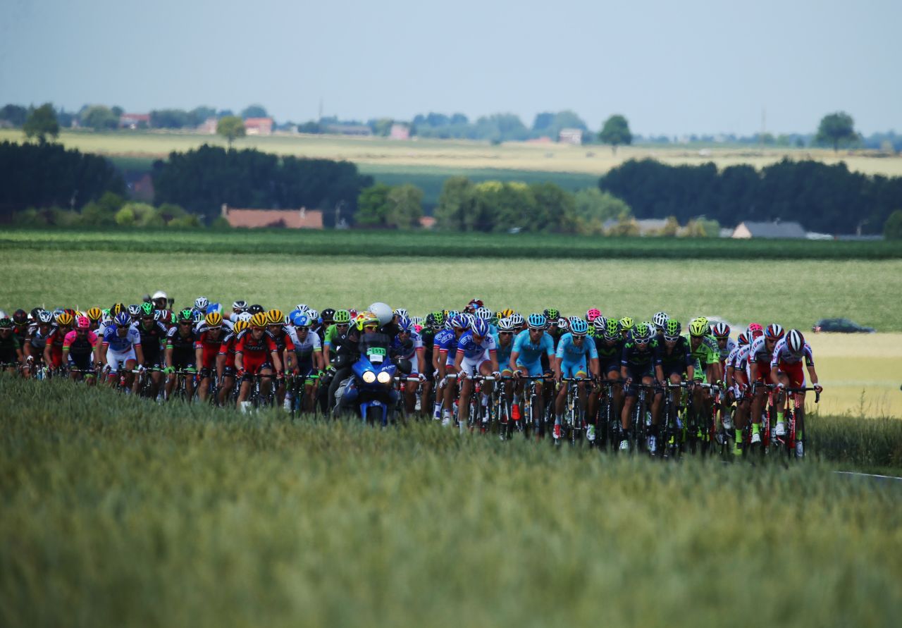 After <a href="http://edition.cnn.com/2015/07/05/sport/cycling-tour-cancellara-nibali/index.html">Sunday's rain and brutal crosswinds</a>, the sun made a welcome return for the 159.5-kilometer route from Anvers to Huy in Belgium. But stage three of this year's Tour de France proved to be anything but plain sailing. 