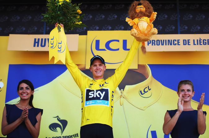 But it was Team Sky's Chris Froome who finished as overall leader. The Briton, who won the tour in 2013, leads Germany's Tony Martin by a second with U.S. rider Tejay Van Garderen lying third, 13 seconds behind Froome.