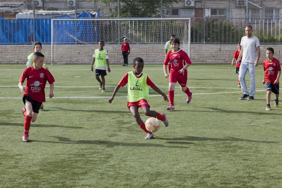 Hapoel brings together children from the local Arab and Jewish communities within Jerusalem. There are few football programs like it in the city.