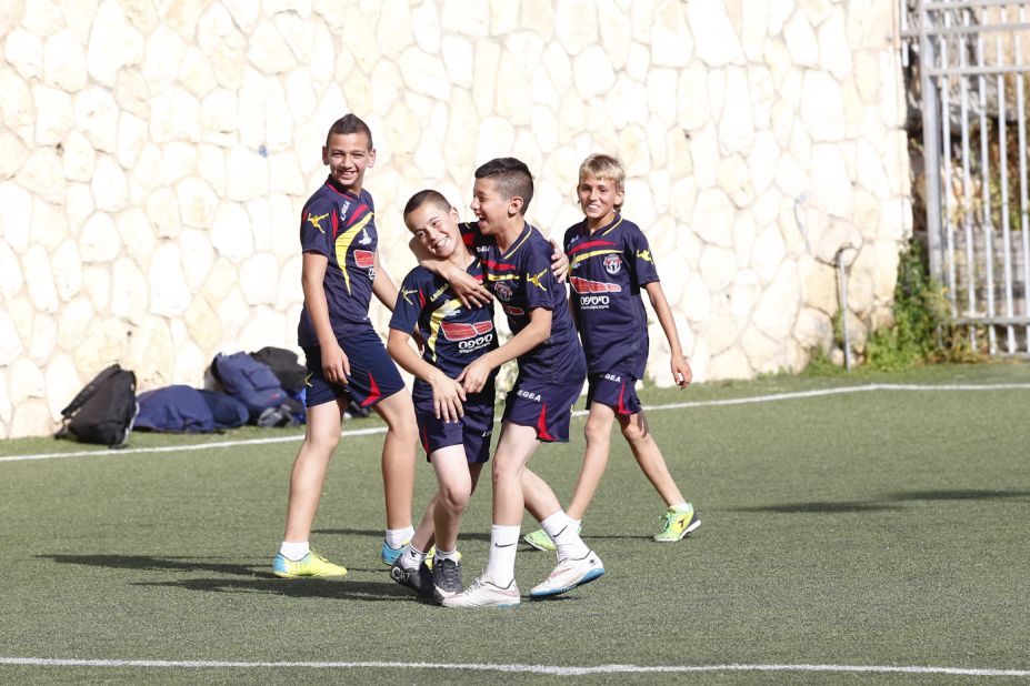 The local village league brings in teams from around Jerusalem to compete against each other. The children are encouraged to play football as well as take part in educational sessions to improve their studies.