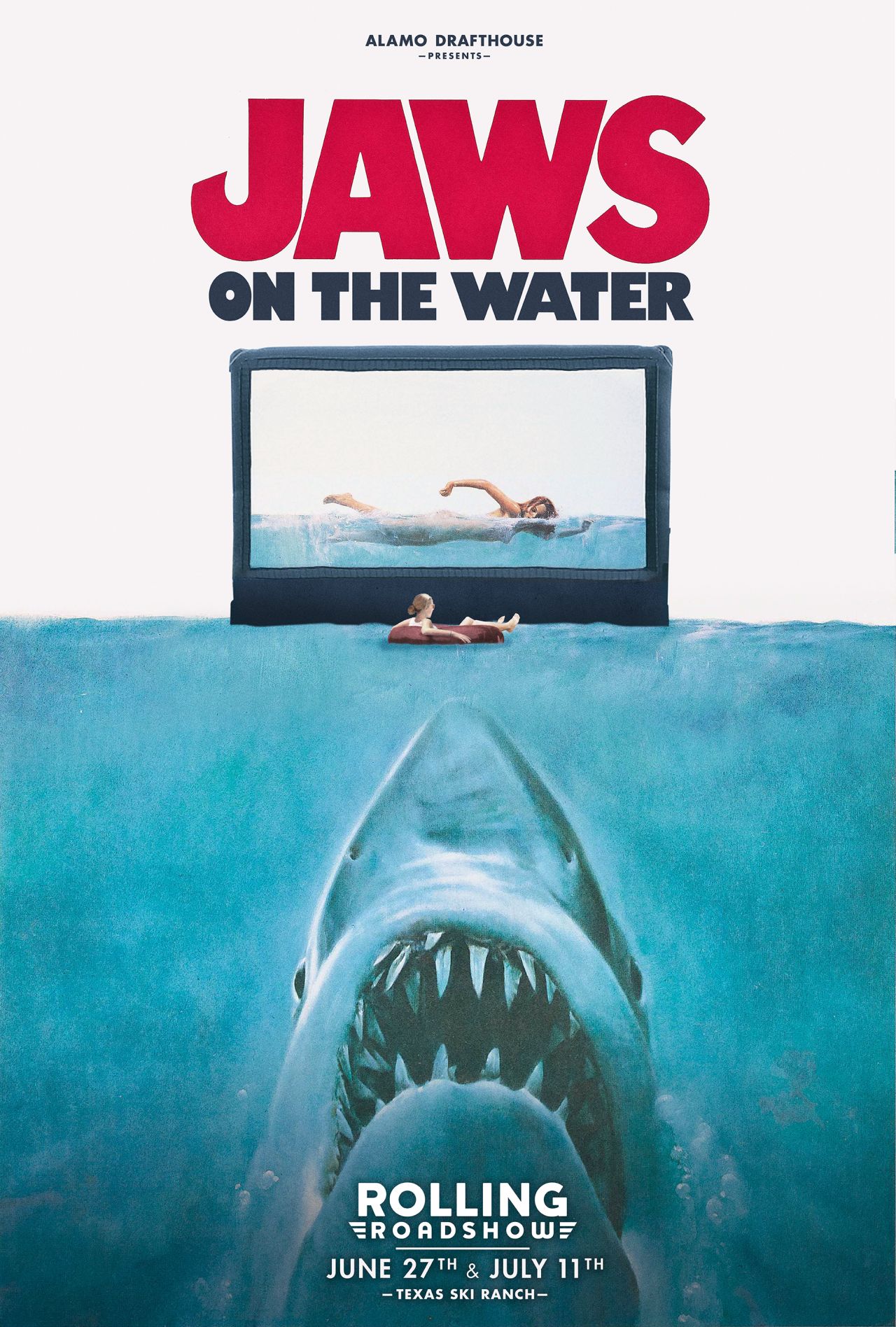 The second of two "Jaws on the Water" screenings takes place this weekend on a man-made Texas water skiing lake. 