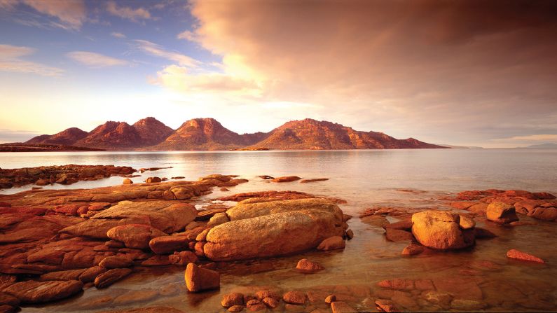 Tasmania's 600,000 acres of pristine coastal wilderness. Despite its remote location, Tasmania has a freestyle culinary scene, thanks to local ingredients like handpicked sea lettuce, local game like opossum, and organic Tassie wine. 