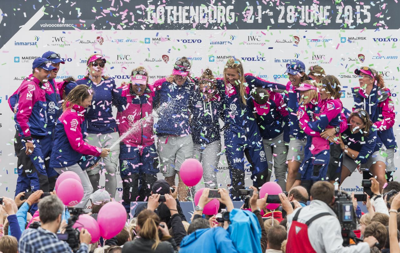 Team SCA's eighth-leg victory was the first since Tracy Edwards' Maiden won two legs in 1990.