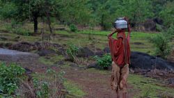 The women have to walk long distances for water, traveling up to 8-10 kilometers a day. The terrain is uneven and marked with steep climbs. Women from the villages of Maharashtra spend 6-9 hours of their time getting water.
