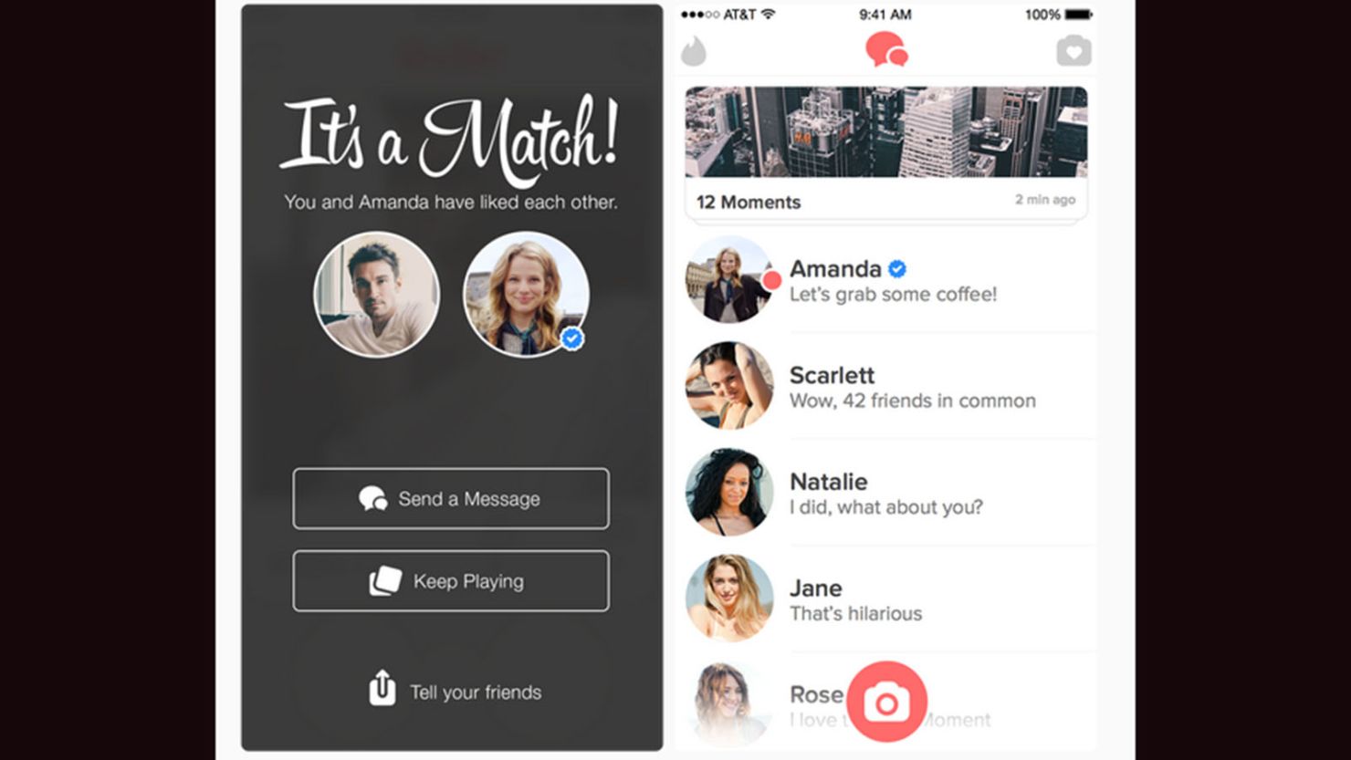 Tinder will use a blue checkmark to tell you whether celebrity profiles are verified.