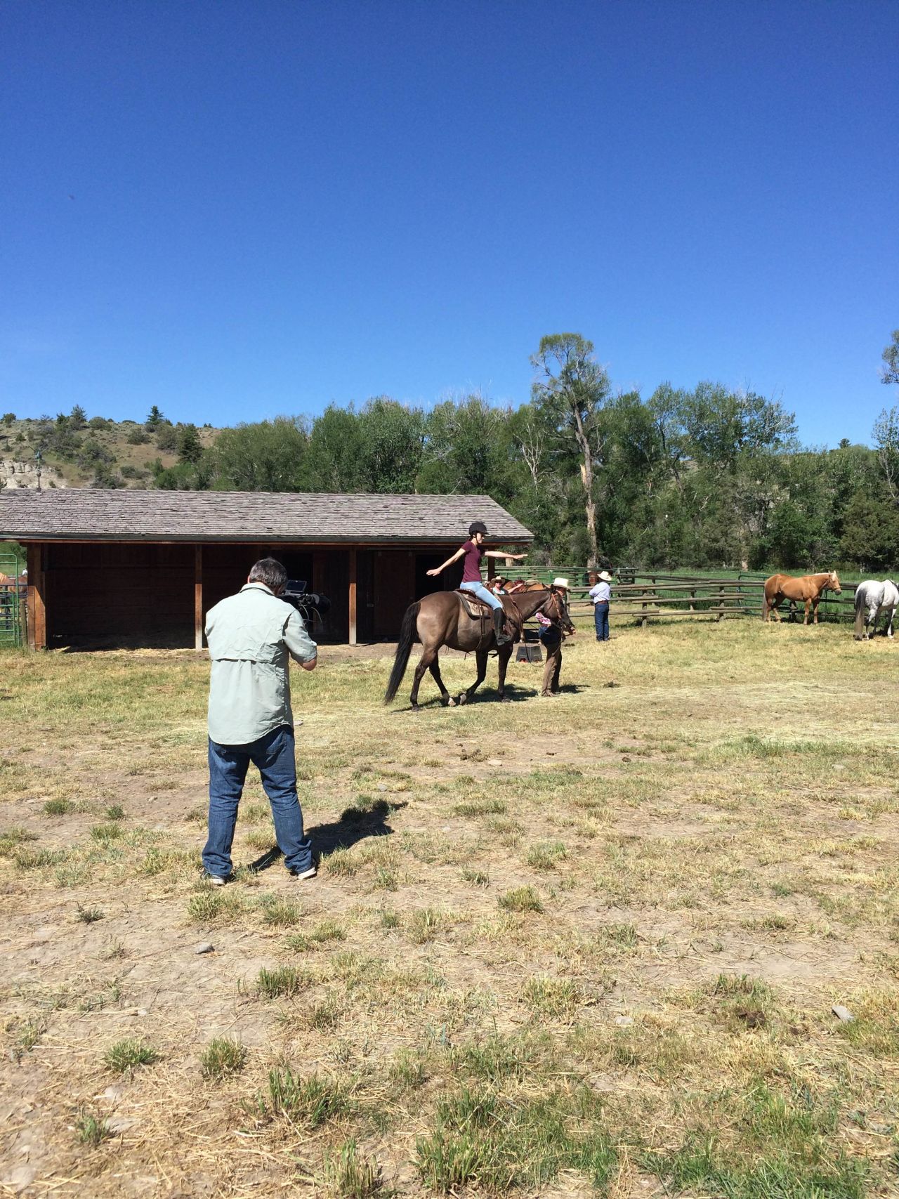 Retreats at Cowgirl Yoga include daily yoga sessions as well as time spent riding horses. Yoga provides the tools to be prepared to handle "whatever it is that comes your way," says company owner, Margaret Burns Vap. 