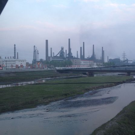 Chongjin's Kimchaek Iron and Steelworks. Chongjin is an industrial city in the country's northeast. Unlike Pyongyang, this city is not seeing an influx of shiny new buildings.  