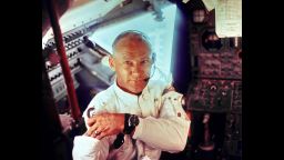 Buzz Aldrin during the lunar landing mission in 1969.