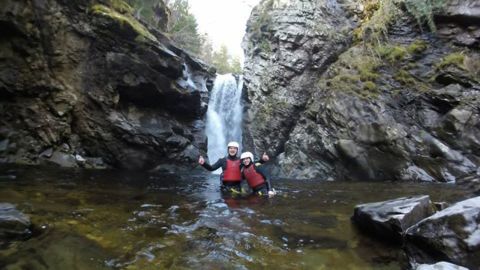 Lawson and her husband went canyoning, which involves climbing, jumping, rappelling and swimming.