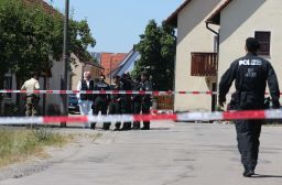 A drive-by shooter killed two people in and around the town of Leutershausen in Germany, police say