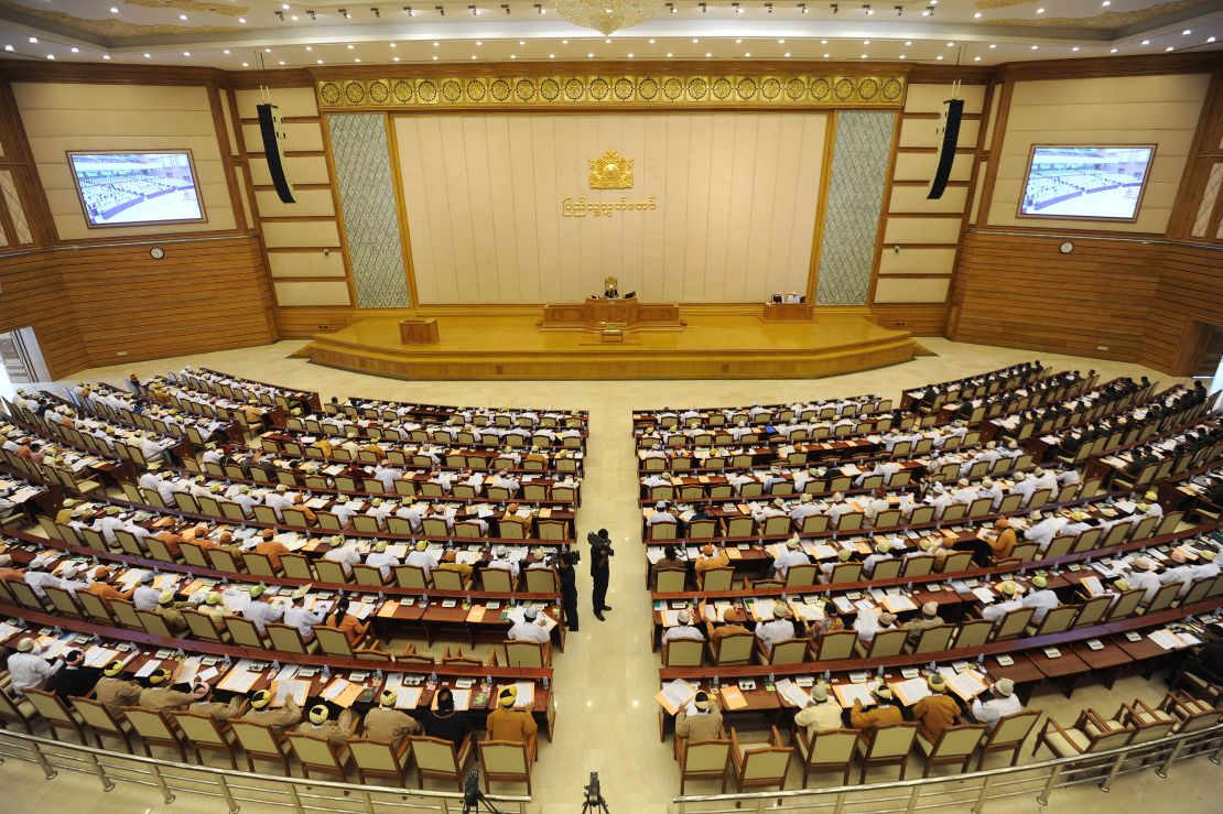 Myanmar's lower house of parliament in the capital, Naypyidaw.