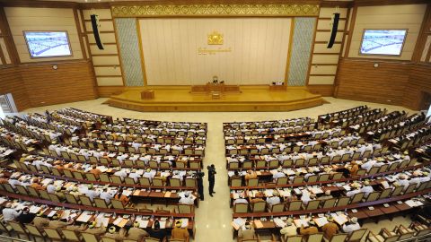 Myanmar's lower house of parliament in the capital, Naypyidaw.
