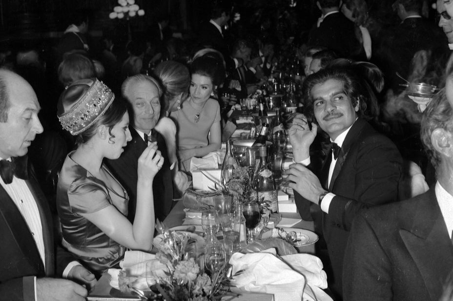 Streisand and Sharif attend the premiere of "Funny Girl" in 1968. At the time, Sharif was one of the biggest stars in the world.