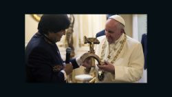 pope hammer and sickle crucifix