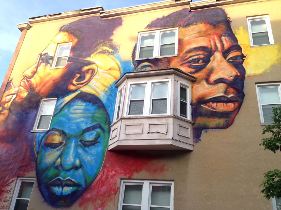 Artist Ernest Shaw painted Nina Simone in his Baltimore civil rights mural.