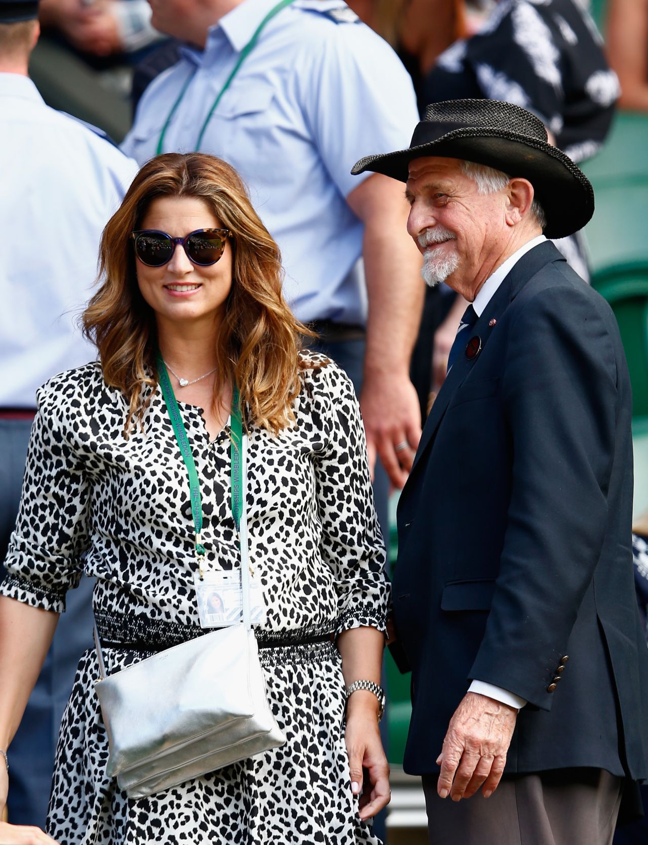 Federer's wife Mirka was also in attendance -- she will be cheering her husband as he seeks a record eighth Wimbledon men's title on Sunday.