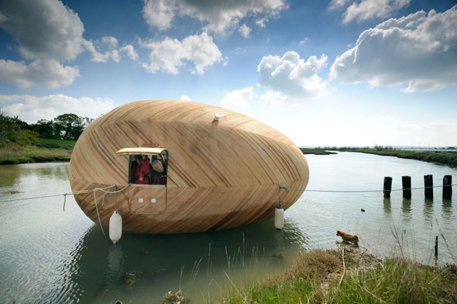The egg shape is proving a popular for eco-friendly housing, as with British artist Stephen Turner's 'Exbury Egg' design.