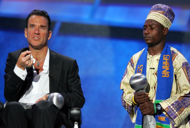 <strong>Jim MacLaren</strong>, left, and<strong> Emmanuel Ofosu Yeboah</strong> were honored in 2005 with the Arthur Ashe Courage Award for their perseverance, <a href="http://espn.go.com/espys/arthurasheaward" target="_blank" target="_blank">according to the ESPY's website</a>.  MacLaren survived two near fatal accidents, leaving him at first an amputee and eight years later, a quadriplegic. MacLaren was at one time the world's fastest amputee triathlete, completing a marathon in three hours and 16 minutes, according to <a href="http://triathlon.competitor.com/2010/08/news/athlete-and-amputee-jim-maclaren-dies-at-47_11970" target="_blank" target="_blank">Triathlete</a>. Emmanuel's Gift, a documentary about Yeboah's experience cycling over 600 kilometers after being born with a deformed right leg, was released in 2005.