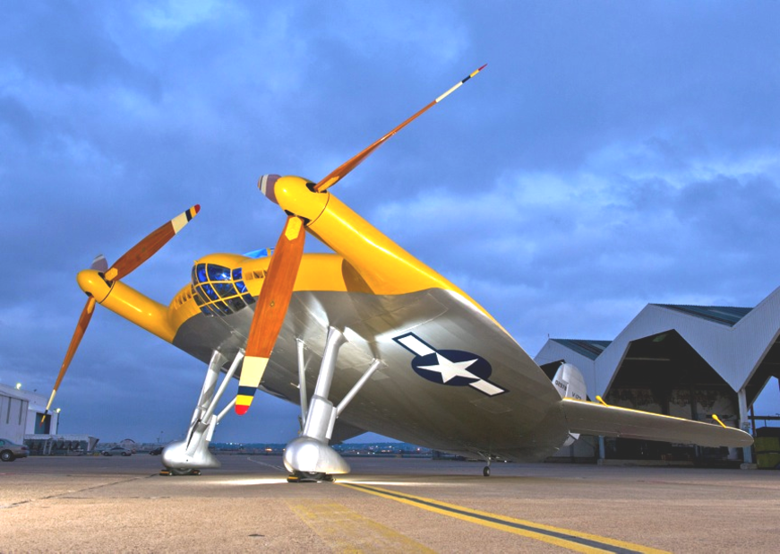 Known as the "Flying Pancake," the Vought V-173 was designed during World War II to take off on short runways.
