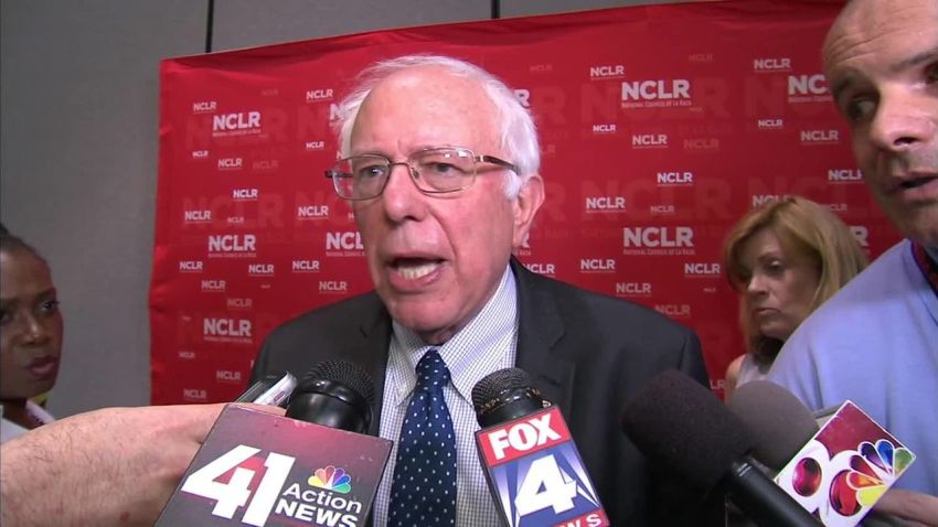 Bernie Sanders on Donald Trump immigration La Raza question_00003203.jpg