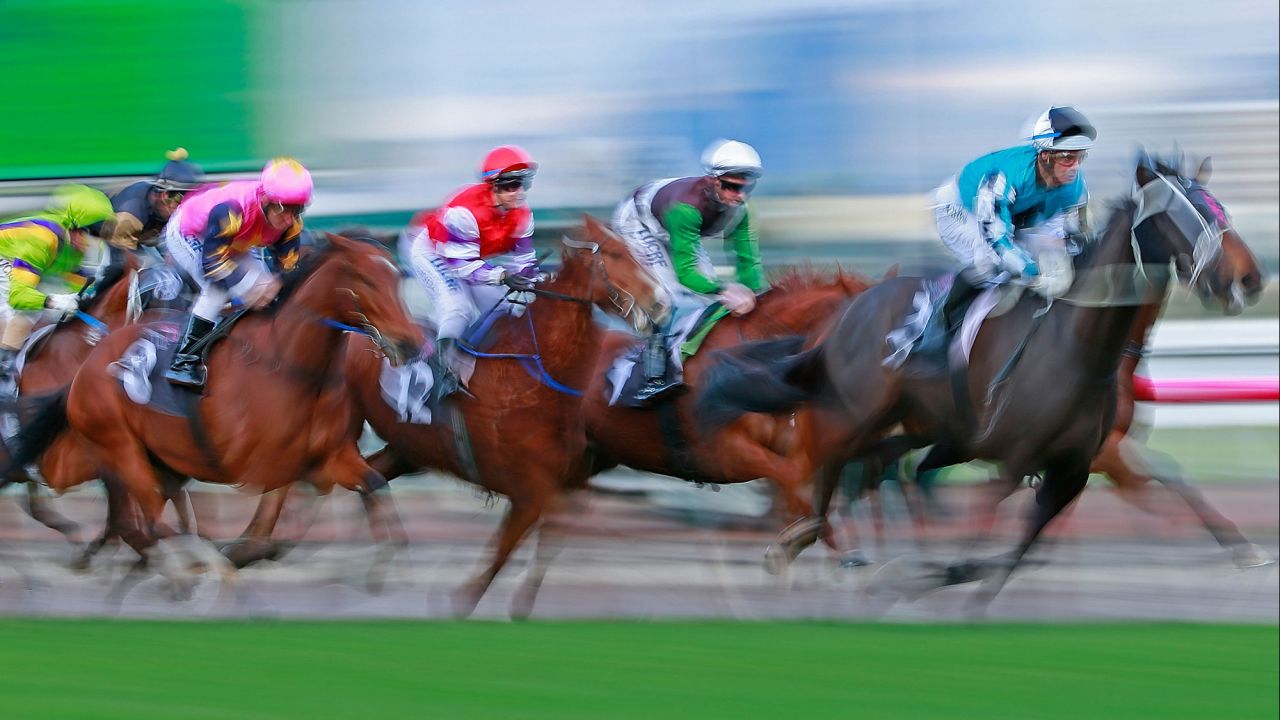 Horses race at Melbourne's Flemington Racecourse on Saturday, July 11.