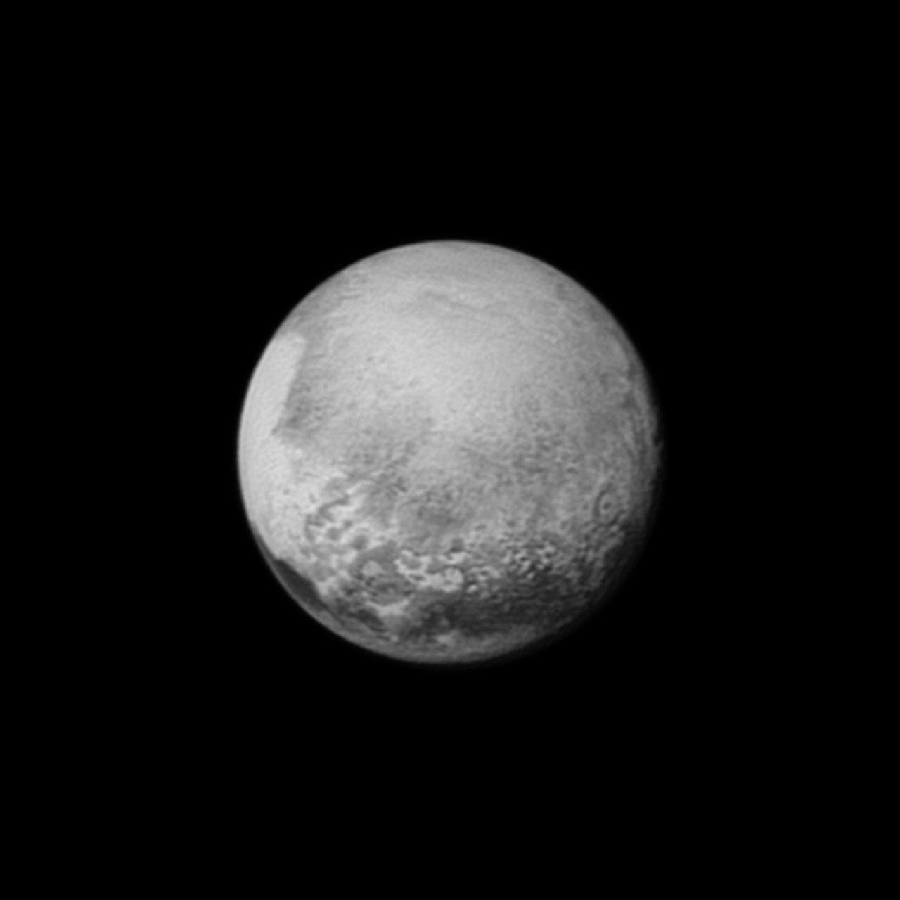This image of Pluto was captured by New Horizons on July 12. The spacecraft was 1.6 million miles from Pluto at the time.