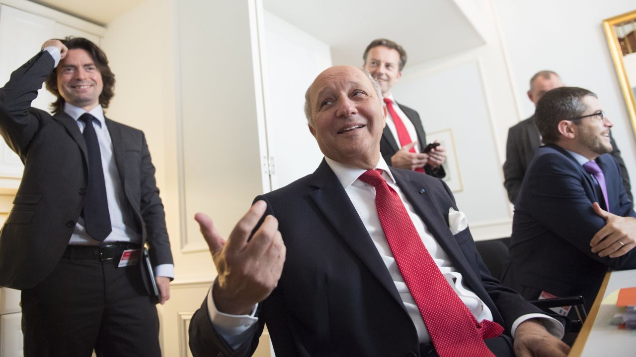 French Foreign Minister Laurent Fabius, center, is the father of Thomas Fabius.