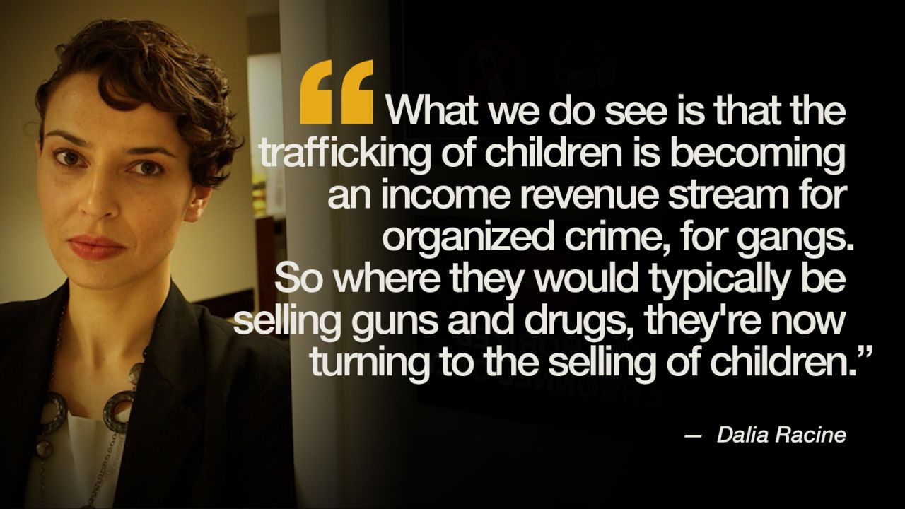 Dalia Racine, the assistant district attorney for DeKalb County, east of Atlanta, was the lead prosecutor in the case against Darryl Curry, also known as "Pimp DC," a convicted human trafficker who posted videos on the Internet, instructing others on how to recruit and groom young victims.