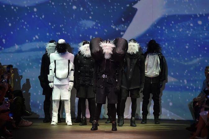 Jennifer Thévenaz-Burdet's collection was all about transformation and fashion that helped the wearer survive extreme weather conditions. One jacket, for example, morphed into a wearable sleeping bag. 