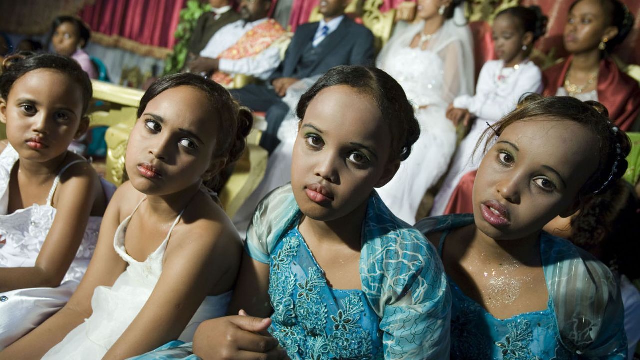 Young girls at a wedding in the Crown Hotel in Hargeisa.