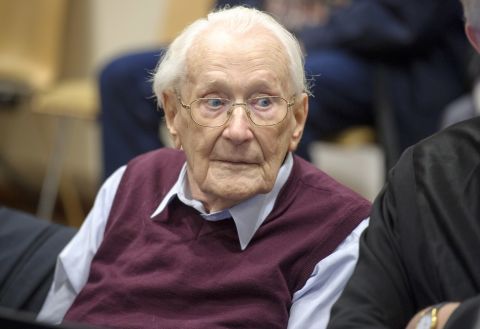 Former Nazi officer<a href="http://www.cnn.com/2015/07/15/europe/germany-nazi-death-camp-verdict/index.html" target="_blank"> Oskar Groening</a>, known as "the bookkeeper of Auschwitz," was sentenced this week to four years in prison. Groening, who's in his 90s, was found guilty by a court in Lueneburg, Germany, of being an accessory to the murder of 300,000 people at the Auschwitz death camp in Nazi-occupied Poland during World War II. His was the latest in a long string of prosecutions for crimes committed under Adolf Hitler's regime during World War II.