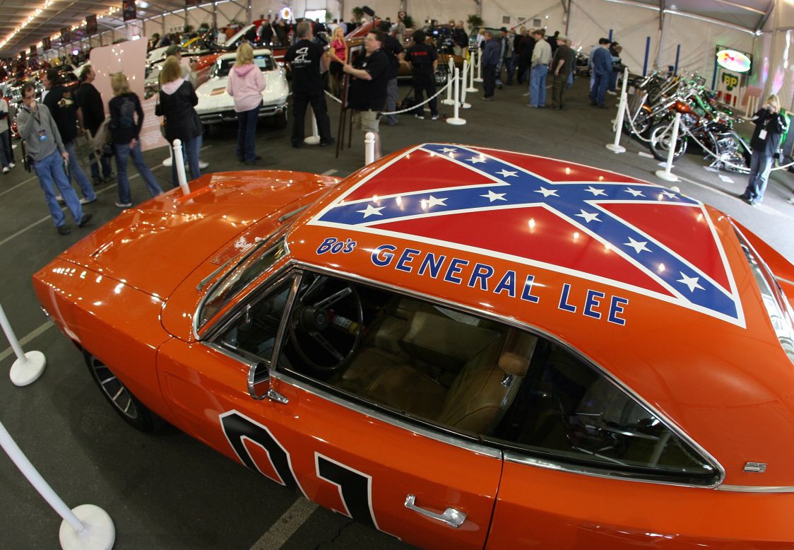 The General Lee, the 1969 Dodge Charger from the TV show "The Dukes of Hazzard," featured a flag on its roof. Warner Bros. said it would no longer license models of the car with the flag. One of the show's stars, <a href="http://www.hollywoodreporter.com/news/john-schneider-confederate-flag-dukes-804933" target="_blank" target="_blank">John Schneider, told The Hollywood Reporter</a> that he was unhappy with the decision. Though acknowledging others may see it as a symbol of racism, he said, "If the flag was a symbol of racism, then Bo and Luke and Daisy and Uncle Jesse were a pack of wild racists and that could not be further from the truth."