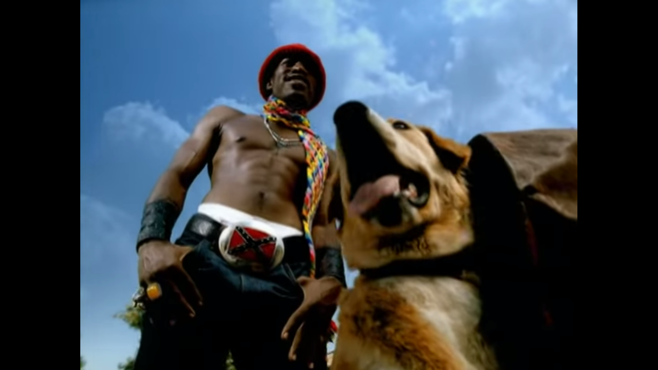 In the OutKast's video "Sorry Ms. Jackson," Atlanta-born rapper Andre 3000 wore a prominently featured flag belt buckle. He wore it "for Southern pride and to rebel," he told Vibe magazine.