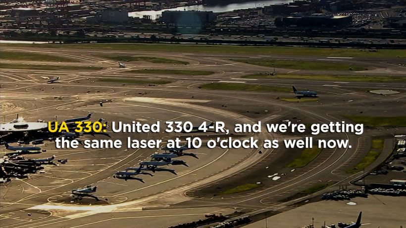 plane lasers newark liberty airport
