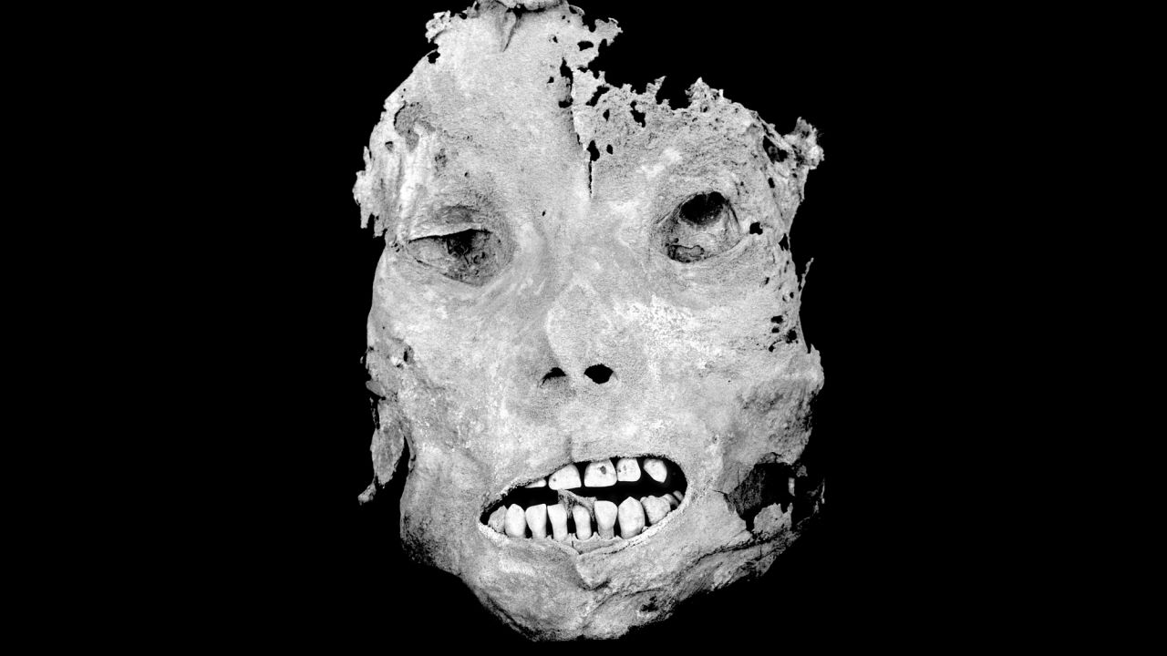 Photographer Lorry Salcedo traveled the coast of his native Peru, documenting mummies that were more than 1,000 years old. This face is from a child, age 8-10, from the Wari Empire (550-1000 A.D.).