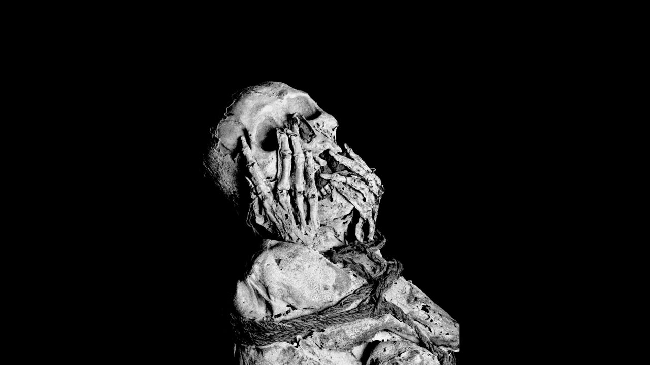 This mummy was found in the Lagoon of the Condors, also known as the Lagoon of the Mummies, in northeastern Peru.