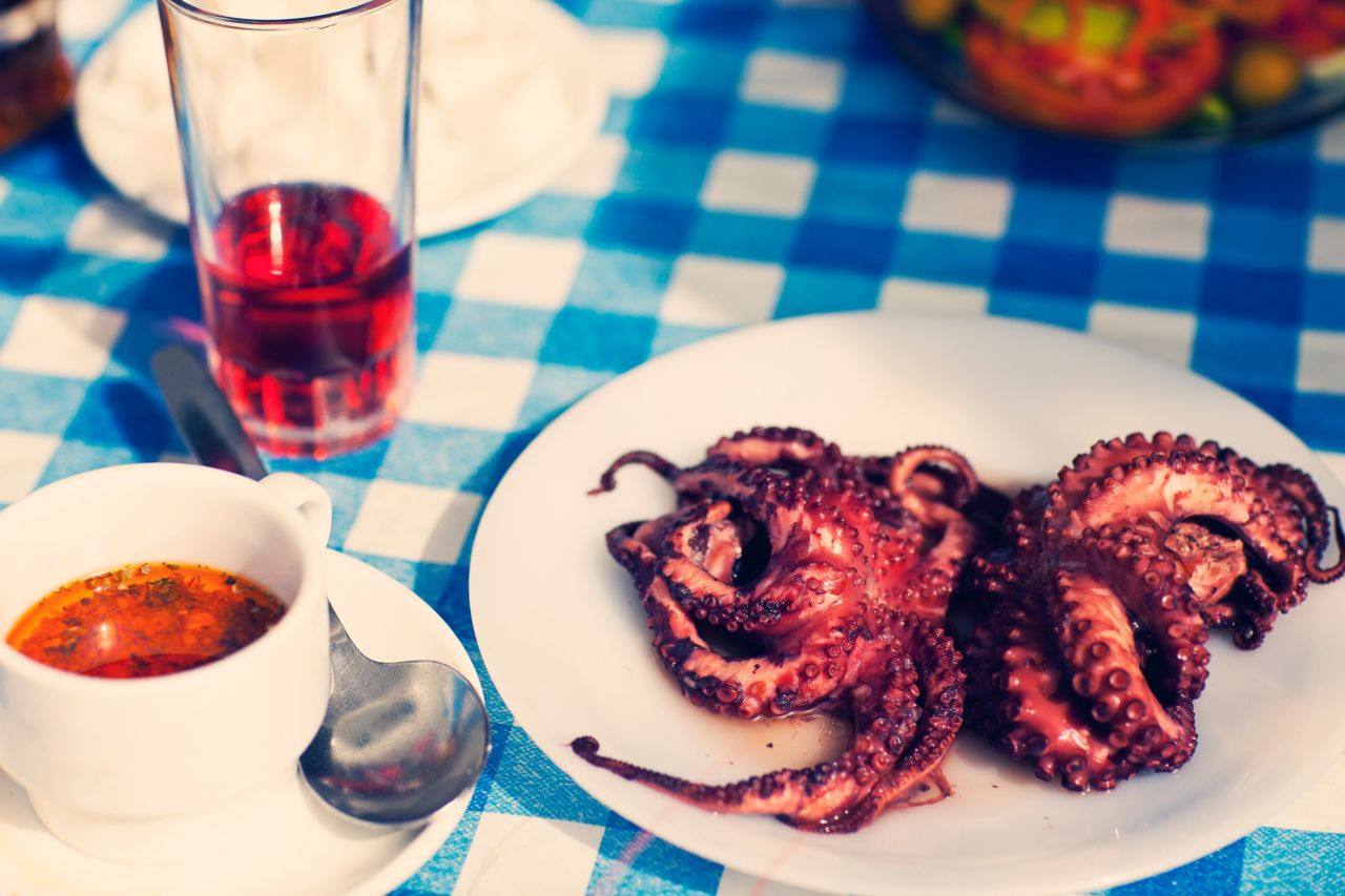 An octopus dish at Playa Casa Africa, a waterfront restaurant in Santa Cruz de Tenerife. The island's dining spots are brimming with fresh, local seafood.   <br />