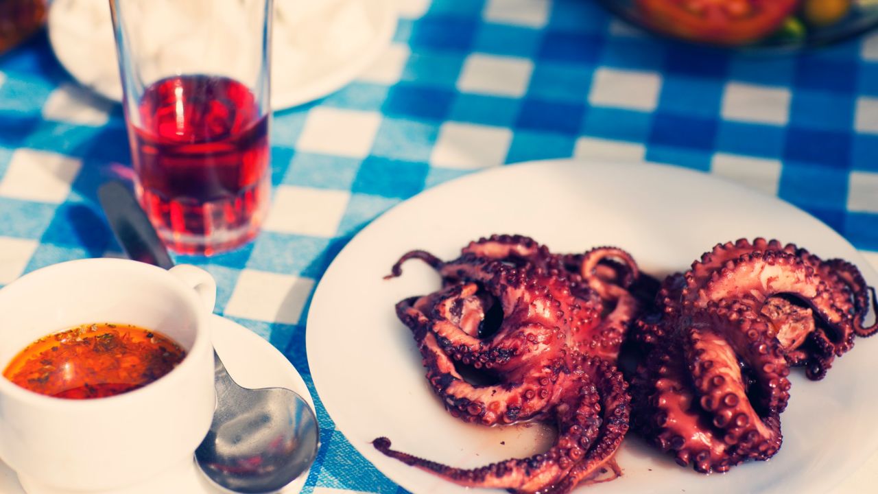 An octopus dish at Playa Casa Africa in Santa Cruz de Tenerife.