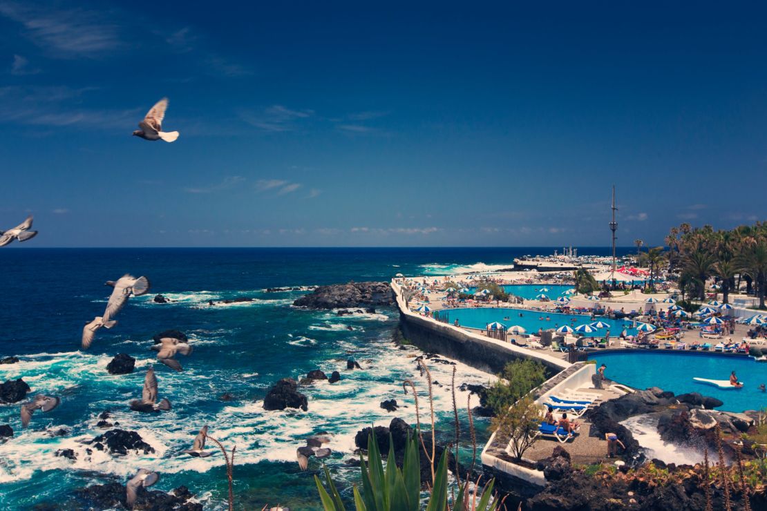 Swimming pools at El Lago Martianez in Puerto de la Cruz. 